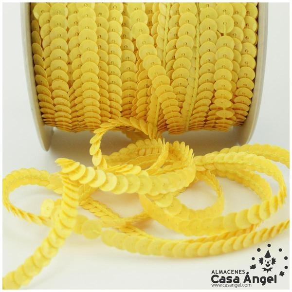 LENTEJUELA CONTINUA CUBETA AMARILLO SÓLIDO