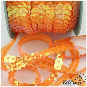 LENTEJUELA CONTINUA CUBETA NARANJA IRIS