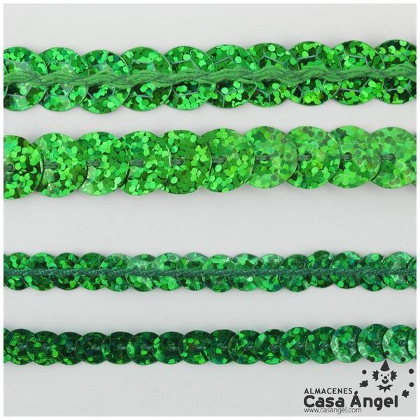 LENTEJUELA CONTINUA CUBETA VERDE LÁSER