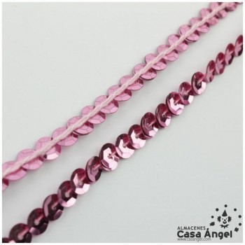 LENTEJUELA CONTINUA CUBETA ROSA BRILLO METÁLICO