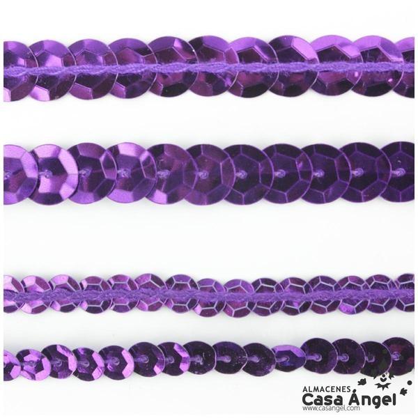 LENTEJUELA CONTINUA CUBETA MORADO BRILLO METÁLICO