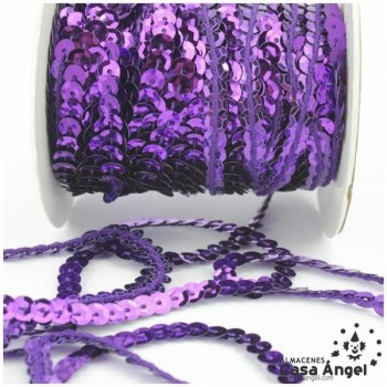 LENTEJUELA CONTINUA CUBETA MORADO BRILLO METÁLICO