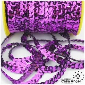 LENTEJUELA CONTINUA CUBETA FUCSIA OSCURO BRILLO METÁLICO