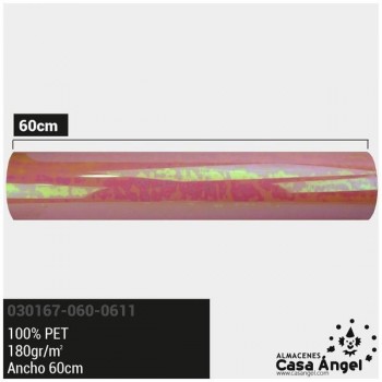 ACETATO ROSA BRILLO IRIDISCENTE 60cm
