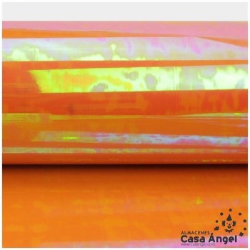 ACETATO NARANJA BRILLO IRIDISCENTE 60cm