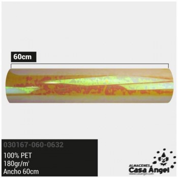 ACETATO AMARILLO BRILLO IRIDISCENTE 60cm