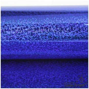 ACETATO AZUL BRILLO HOLOGRAMA 60cm
