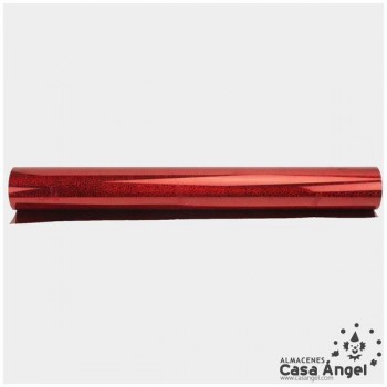 ACETATO ROJO BRILLO HOLOGRAMA 60cm