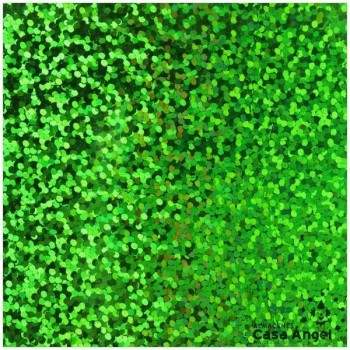 ACETATO VERDE BRILLO HOLOGRAMA 60cm
