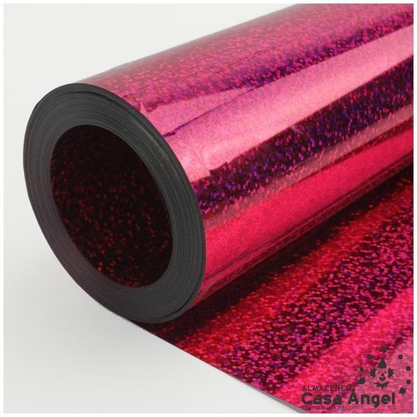 ACETATO FUCSIA BRILLO HOLOGRAMA 60cm
