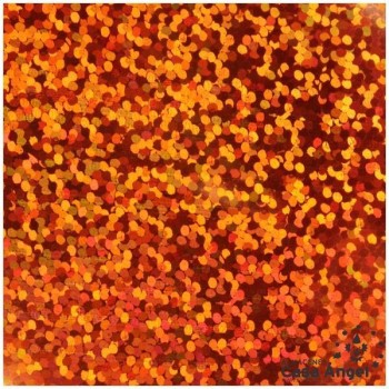 ACETATO NARANJA COBRE BRILLO HOLOGRAMA 60cm