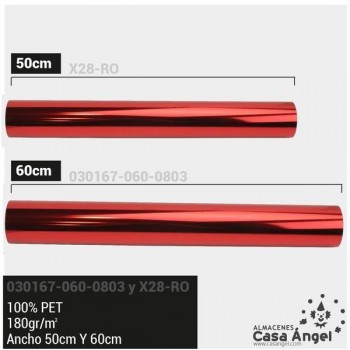 ACETATO ROJO BRILLO METÁLICO 50cm