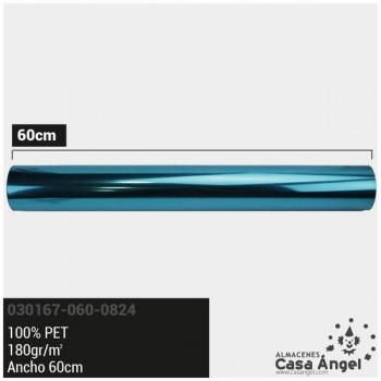 ACETATO TURQUESA BRILLO METÁLICO 60cm
