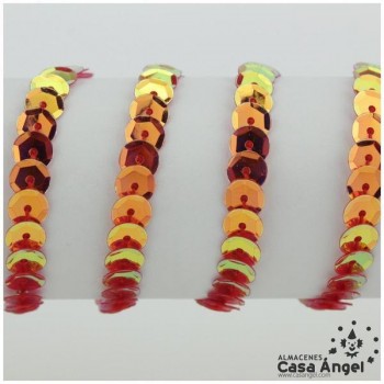 LENTEJUELA CONTINUA IRISADA ESPECIAL CUBETA ROJA 6mm