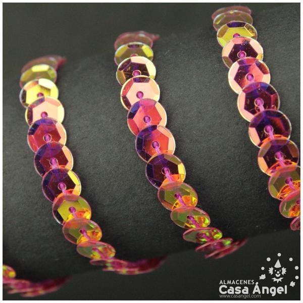 LENTEJUELA CONTINUA IRISADA ESPECIAL CUBETA FUCSIA 6mm