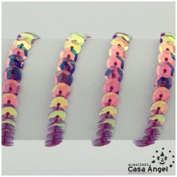 LENTEJUELA CONTINUA IRISADA ESPECIAL CUBETA MORADA 6mm