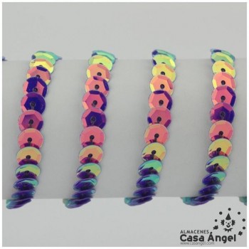 LENTEJUELA CONTINUA IRISADA ESPECIAL CUBETA AZUL 6mm