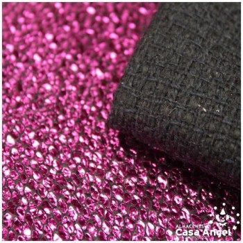 CHAPETA FUCSIA DE ALGODÓN CON CAPA BRILLANTE 145cm