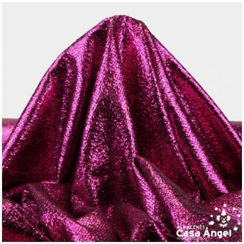 CHAPETA FUCSIA DE ALGODÓN CON CAPA BRILLANTE 145cm