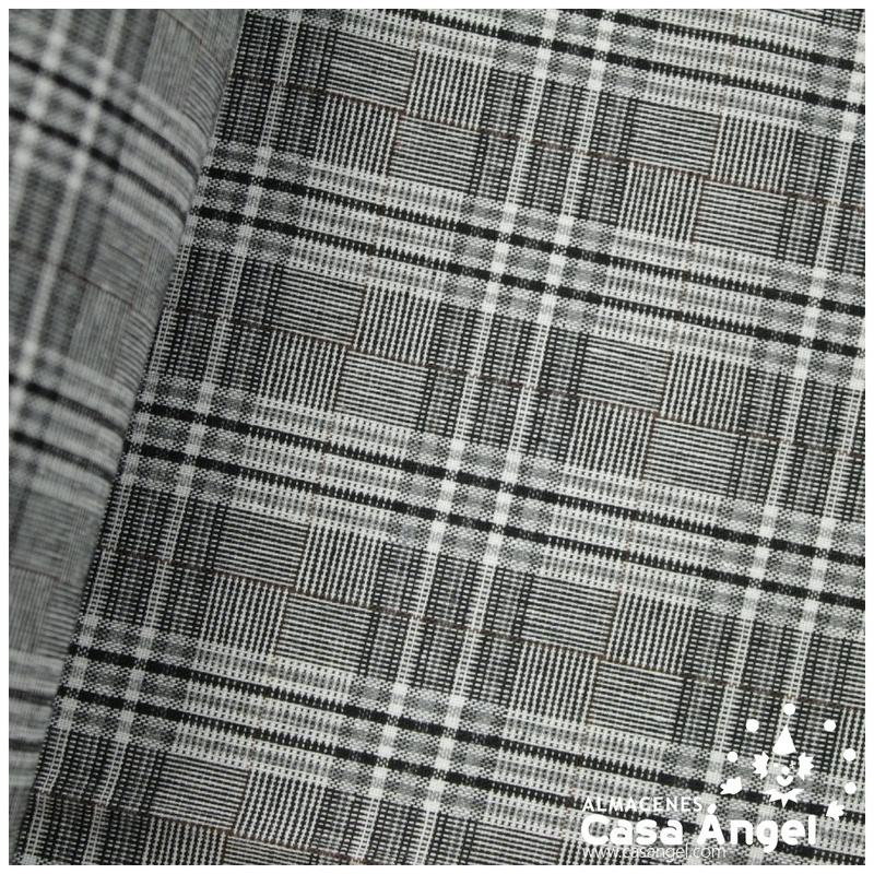 TELA LINO SINTÉTICO PRÍNCIPE DE GALES GRIS 150cm