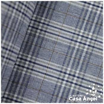 TELA LINO SINTÉTICO PRÍNCIPE DE GALES AZUL 150cm