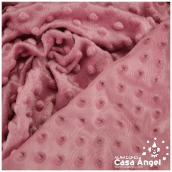 CORALINA ROSA ANTIGUO CON TOPO EN RELIEVE SERIE MINKY 150cm