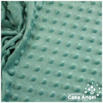 CORALINA VERDE MENTA CON TOPO EN RELIEVE SERIE MINKY 150cm