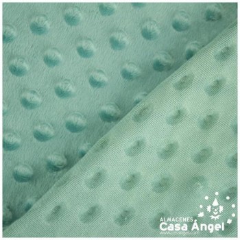 CORALINA VERDE MENTA CON TOPO EN RELIEVE SERIE MINKY 150cm