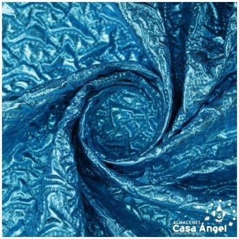 PUNTO TURQUESA CON ACOLCHADO LAMÉ SERIE PADDY 150cm