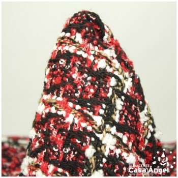 TELA CHANEL A CUADROS EN TONOS DE ROJO SERIE ESPOIR 150cm