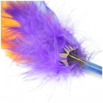 ADEREZO PAR DE PLUMAS MIXTAS NÉBULA 28cm