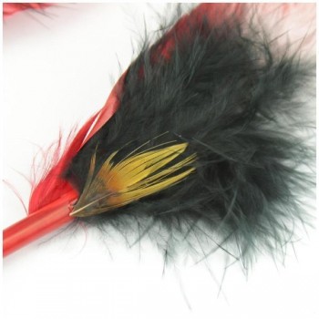 ADEREZO PAR DE PLUMAS MIXTAS FLAMINGO 28cm