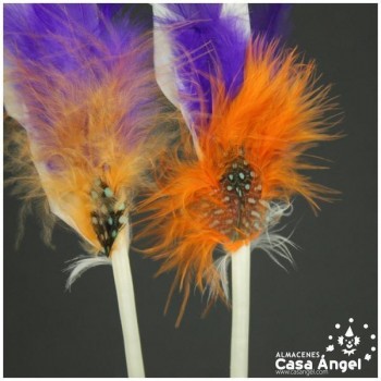 ADEREZO PAR DE PLUMAS MIXTAS OASIS 28cm
