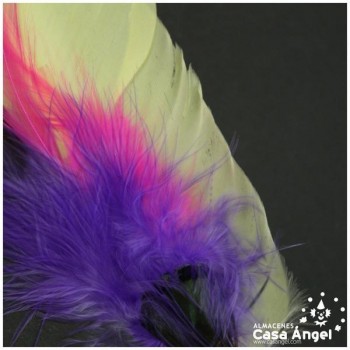 ADEREZO PAR DE PLUMAS MIXTAS SUNSET 28cm