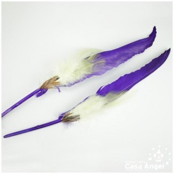 ADEREZO PAR DE PLUMAS MIXTAS LORI 28cm