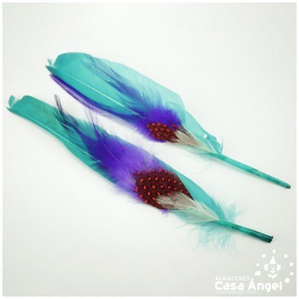 ADEREZO PAR DE PLUMAS MIXTAS MALIBÚ 18cm
