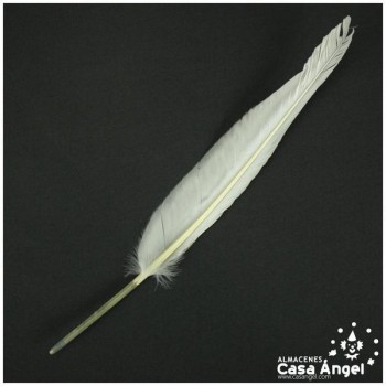 BOLSA DE 10 PLUMAS BLANCAS DE GANSO