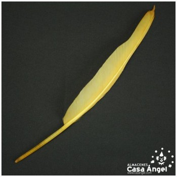 BOLSA DE 10 PLUMAS AMARILLO DE GANSO