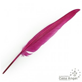 BOLSA DE 10 PLUMAS FUCSIA DE GANSO