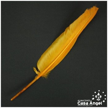 BOLSA DE 10 PLUMAS NARANJA DE GANSO