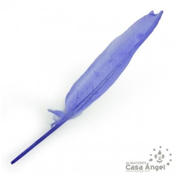 BOLSA DE 10 PLUMAS AZUL DE GANSO