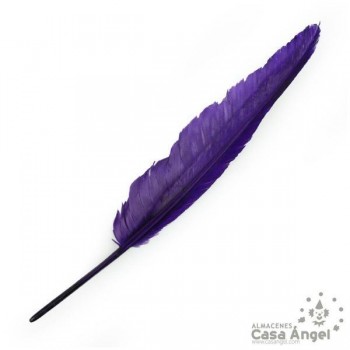 BOLSA DE 10 PLUMAS MORADO DE GANSO
