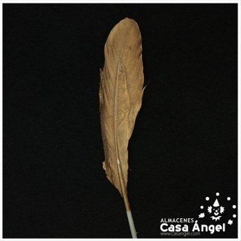 PAR DE PLUMAS DE PATO PLATEADAS 18cm