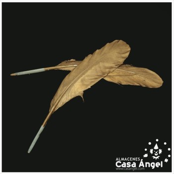PAR DE PLUMAS DE PATO PLATEADAS 18cm