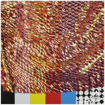 TUL ELÁSTICO DE LENTEJUELA CÓNCAVA ROJA SERIE MANGATA 125cm