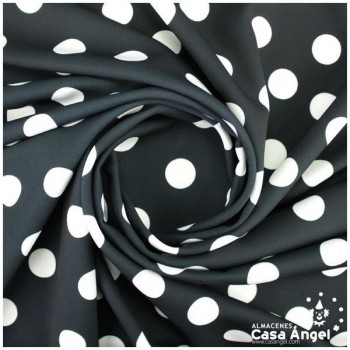 BIO ELASTIC DE LUNARES BLANCOS EN FONDO NEGRO 150cm
