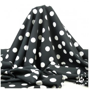 BIO ELASTIC DE LUNARES BLANCOS EN FONDO NEGRO 150cm