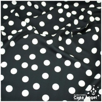 BIO ELASTIC DE LUNARES BLANCOS EN FONDO NEGRO 150cm