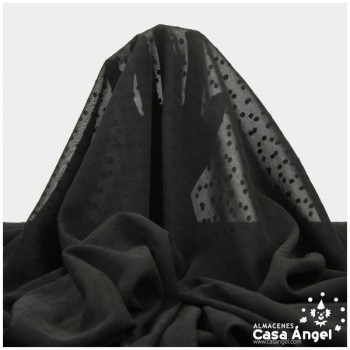 GASA CON TOPO PLUMETI NEGRO SERIE NOCHE 150cm