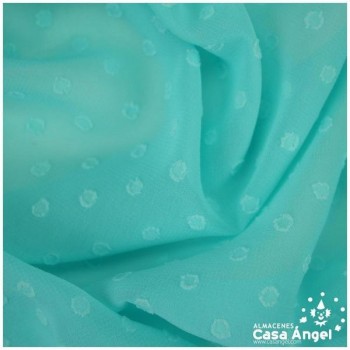GASA CON TOPO PLUMETI TURQUESA SERIE NOCHE 150cm